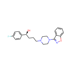 O[C@@H](CCCN1CCN(c2noc3ccccc23)CC1)c1ccc(F)cc1 ZINC000027187136