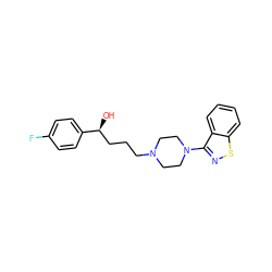 O[C@@H](CCCN1CCN(c2nsc3ccccc23)CC1)c1ccc(F)cc1 ZINC000027196508