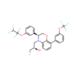 O[C@@H](CF)CN1c2cccc(-c3cccc(OC(F)(F)F)c3)c2OC[C@@H]1c1cccc(OC(F)(F)C(F)F)c1 ZINC000049762967