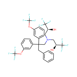 O[C@@H](CN(C[C@H](O)C(F)(F)F)CC(Cc1ccccc1)(c1cccc(OC(F)(F)F)c1)c1cccc(OC(F)(F)F)c1)C(F)(F)F ZINC000164604548