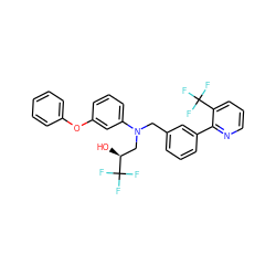 O[C@@H](CN(Cc1cccc(-c2ncccc2C(F)(F)F)c1)c1cccc(Oc2ccccc2)c1)C(F)(F)F ZINC000029389394