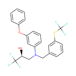 O[C@@H](CN(Cc1cccc(SC(F)(F)F)c1)c1cccc(Oc2ccccc2)c1)C(F)(F)F ZINC000013490912