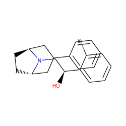 O[C@@H](CN1[C@H]2CC[C@H]1CC(c1ccccc1)C2)c1ccccc1Br ZINC000100799534