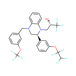 O[C@@H](CN1c2ccccc2N(Cc2cccc(OC(F)(F)F)c2)C[C@@H]1c1cccc(OC(F)(F)C(F)F)c1)C(F)(F)F ZINC000219210243