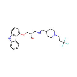 O[C@@H](CNCC1CCN(CCC(F)(F)F)CC1)COc1cccc2[nH]c3ccccc3c12 ZINC000013819005