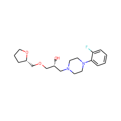 O[C@@H](COC[C@@H]1CCCO1)CN1CCN(c2ccccc2F)CC1 ZINC000068048611