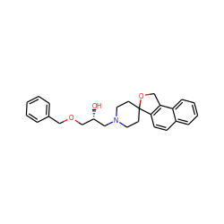 O[C@@H](COCc1ccccc1)CN1CCC2(CC1)OCc1c2ccc2ccccc12 ZINC000026978723