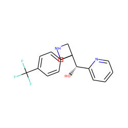 O[C@@H](c1ccccn1)C1(c2ccc(C(F)(F)F)cc2)CNC1 ZINC000207232955