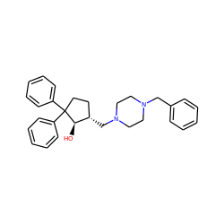 O[C@@H]1[C@@H](CN2CCN(Cc3ccccc3)CC2)CCC1(c1ccccc1)c1ccccc1 ZINC000653699345