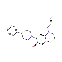 O[C@@H]1C[C@H]2CCCN(C/C=C/I)[C@@H]2C[C@H]1N1CCC(c2ccccc2)CC1 ZINC000053156943