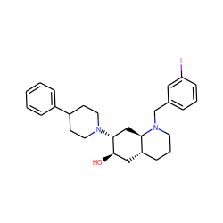 O[C@@H]1C[C@H]2CCCN(Cc3cccc(I)c3)[C@@H]2C[C@H]1N1CCC(c2ccccc2)CC1 ZINC000053021972