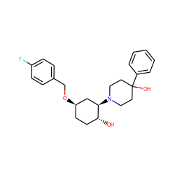 O[C@@H]1CC[C@@H](OCc2ccc(F)cc2)C[C@H]1N1CCC(O)(c2ccccc2)CC1 ZINC000473108521