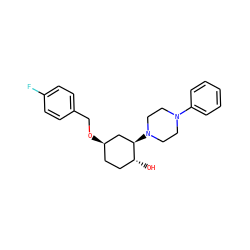 O[C@@H]1CC[C@@H](OCc2ccc(F)cc2)C[C@H]1N1CCN(c2ccccc2)CC1 ZINC000473111419