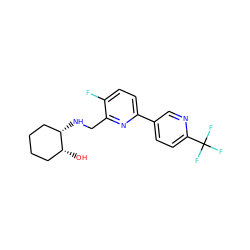 O[C@@H]1CCCC[C@@H]1NCc1nc(-c2ccc(C(F)(F)F)nc2)ccc1F ZINC000204409710