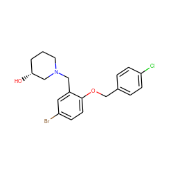 O[C@@H]1CCCN(Cc2cc(Br)ccc2OCc2ccc(Cl)cc2)C1 ZINC000028822094