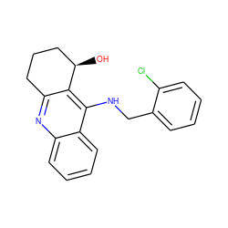 O[C@@H]1CCCc2nc3ccccc3c(NCc3ccccc3Cl)c21 ZINC000014946487