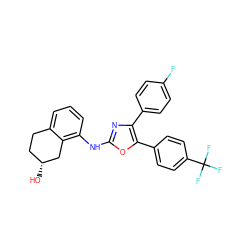 O[C@@H]1CCc2cccc(Nc3nc(-c4ccc(F)cc4)c(-c4ccc(C(F)(F)F)cc4)o3)c2C1 ZINC000053314868