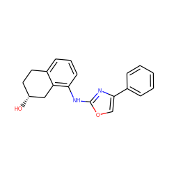 O[C@@H]1CCc2cccc(Nc3nc(-c4ccccc4)co3)c2C1 ZINC000053313452