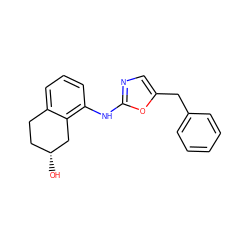 O[C@@H]1CCc2cccc(Nc3ncc(Cc4ccccc4)o3)c2C1 ZINC000053297031