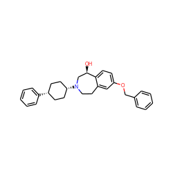 O[C@@H]1CN([C@H]2CC[C@@H](c3ccccc3)CC2)CCc2cc(OCc3ccccc3)ccc21 ZINC000101376841