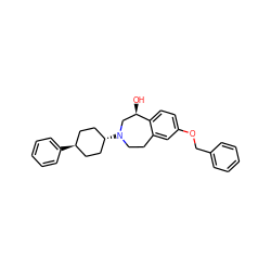 O[C@@H]1CN([C@H]2CC[C@H](c3ccccc3)CC2)CCc2cc(OCc3ccccc3)ccc21 ZINC000101376849