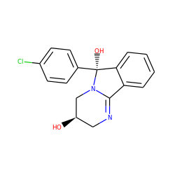 O[C@@H]1CN=C2c3ccccc3[C@](O)(c3ccc(Cl)cc3)N2C1 ZINC000001856797