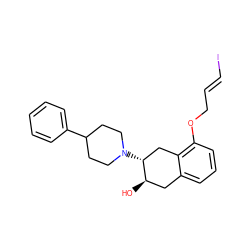 O[C@@H]1Cc2cccc(OC/C=C/I)c2C[C@H]1N1CCC(c2ccccc2)CC1 ZINC000040380186