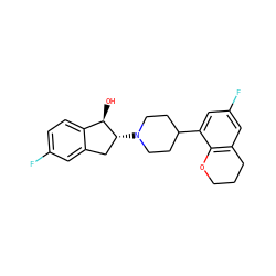 O[C@@H]1c2ccc(F)cc2C[C@H]1N1CCC(c2cc(F)cc3c2OCCC3)CC1 ZINC000013471805