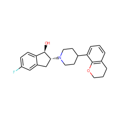 O[C@@H]1c2ccc(F)cc2C[C@H]1N1CCC(c2cccc3c2OCCC3)CC1 ZINC000013471820