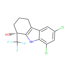 O[C@]1(C(F)(F)F)CCCc2c1[nH]c1c(Cl)cc(Cl)cc21 ZINC000064573265