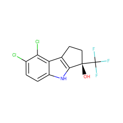 O[C@]1(C(F)(F)F)CCc2c1[nH]c1ccc(Cl)c(Cl)c21 ZINC000118718139