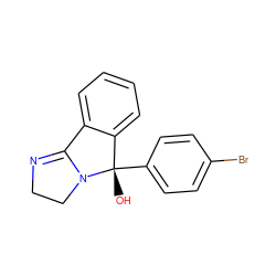 O[C@]1(c2ccc(Br)cc2)c2ccccc2C2=NCCN21 ZINC000013760559