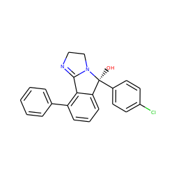 O[C@]1(c2ccc(Cl)cc2)c2cccc(-c3ccccc3)c2C2=NCCN21 ZINC000013491102