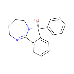 O[C@]1(c2ccccc2)c2ccccc2C2=NCCCCN21 ZINC000013760575