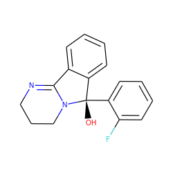 O[C@]1(c2ccccc2F)c2ccccc2C2=NCCCN21 ZINC000013760565