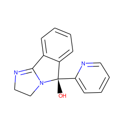 O[C@]1(c2ccccn2)c2ccccc2C2=NCCN21 ZINC000013491076