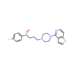 O[C@H](CCCN1CCN(c2nccc3occc23)CC1)c1ccc(F)cc1 ZINC000034186878