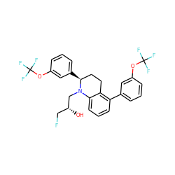 O[C@H](CF)CN1c2cccc(-c3cccc(OC(F)(F)F)c3)c2CC[C@@H]1c1cccc(OC(F)(F)F)c1 ZINC000049872273