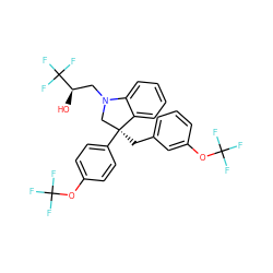 O[C@H](CN1C[C@](Cc2cccc(OC(F)(F)F)c2)(c2ccc(OC(F)(F)F)cc2)c2ccccc21)C(F)(F)F ZINC000653872999
