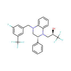 O[C@H](CN1c2ccccc2N(Cc2cc(F)cc(C(F)(F)F)c2)C[C@H]1c1ccccc1)C(F)(F)F ZINC000207716672