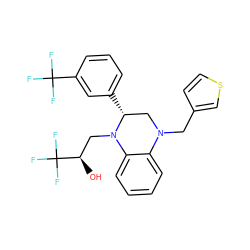 O[C@H](CN1c2ccccc2N(Cc2ccsc2)C[C@H]1c1cccc(C(F)(F)F)c1)C(F)(F)F ZINC000207720952