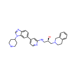 O[C@H](CNc1cc(-c2ccc3ncn(C4CCNCC4)c3c2)ccn1)CN1CCc2ccccc2C1 ZINC000219778552