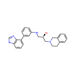 O[C@H](CNc1cccc(-c2cccc3[nH]cnc23)c1)CN1CCc2ccccc2C1 ZINC000219749973
