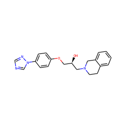 O[C@H](COc1ccc(-n2cncn2)cc1)CN1CCc2ccccc2C1 ZINC000153959486