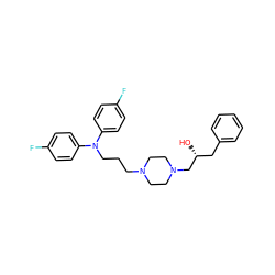 O[C@H](Cc1ccccc1)CN1CCN(CCCN(c2ccc(F)cc2)c2ccc(F)cc2)CC1 ZINC000040955756