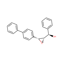 O[C@H](c1ccccc1)[C@@H]1O[C@@H]1c1ccc(-c2ccccc2)cc1 ZINC000169705224