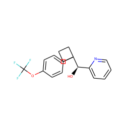 O[C@H](c1ccccn1)C1(c2ccc(OC(F)(F)F)cc2)CCC1 ZINC000114249809