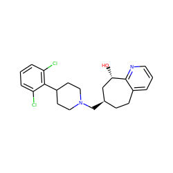 O[C@H]1C[C@H](CN2CCC(c3c(Cl)cccc3Cl)CC2)CCc2cccnc21 ZINC000040423762