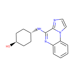 O[C@H]1CC[C@H](Nc2nc3ccccc3n3ccnc23)CC1 ZINC000299845309