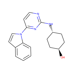 O[C@H]1CC[C@H](Nc2nccc(-n3ccc4ccccc43)n2)CC1 ZINC000299845544